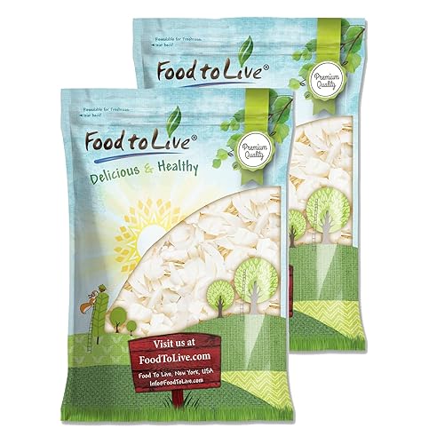 Miniatura 10 de Chips de coco, 5 onzas  Copos sin azúcar, sin sulfuro, crudo, seco, desecado, carne de coco afeitada, vegana, keto, kosher, a granel, ideal para