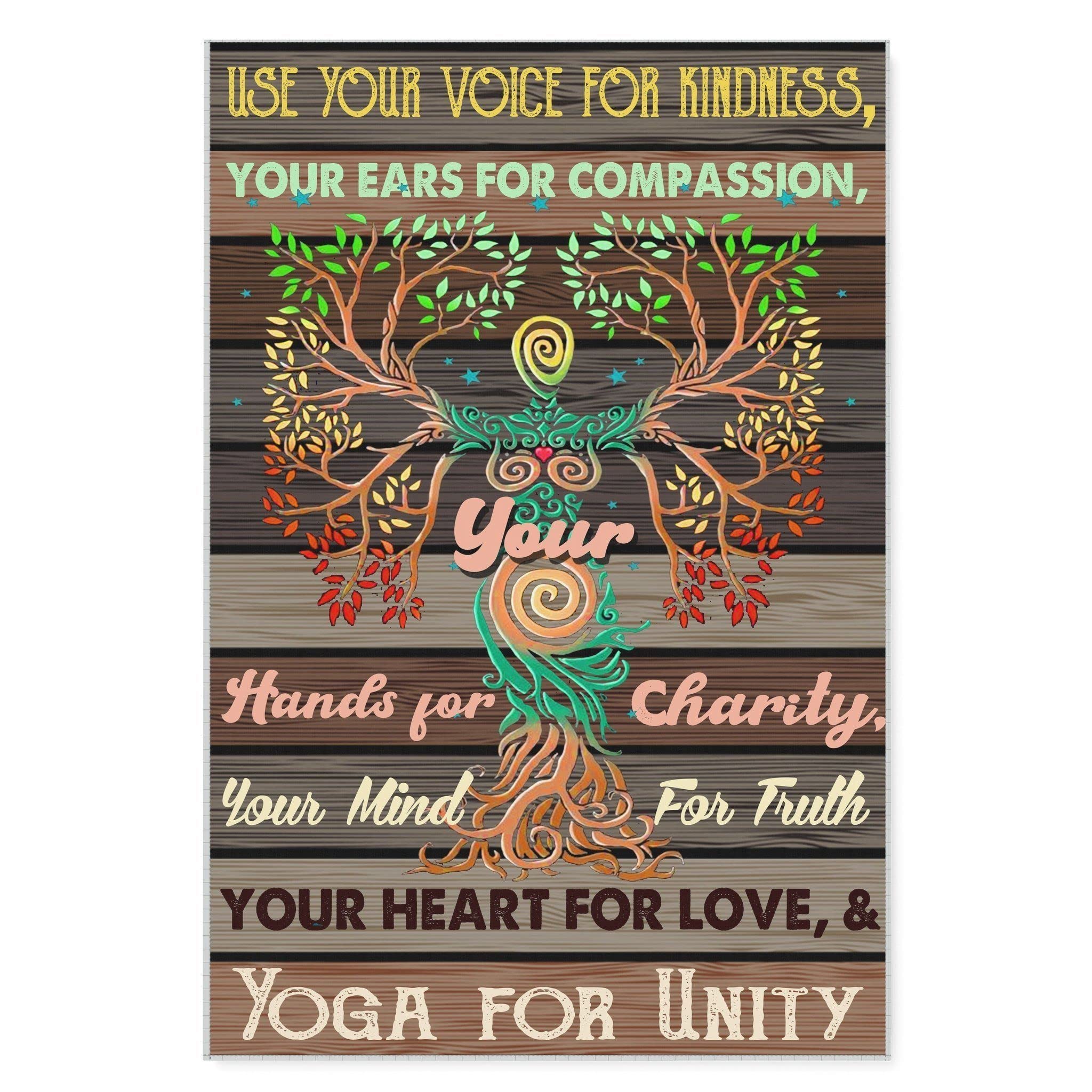 HOUVSSEN Master Your Own Yoga Poster Home Decor Metal Tin Sign 8x12inch