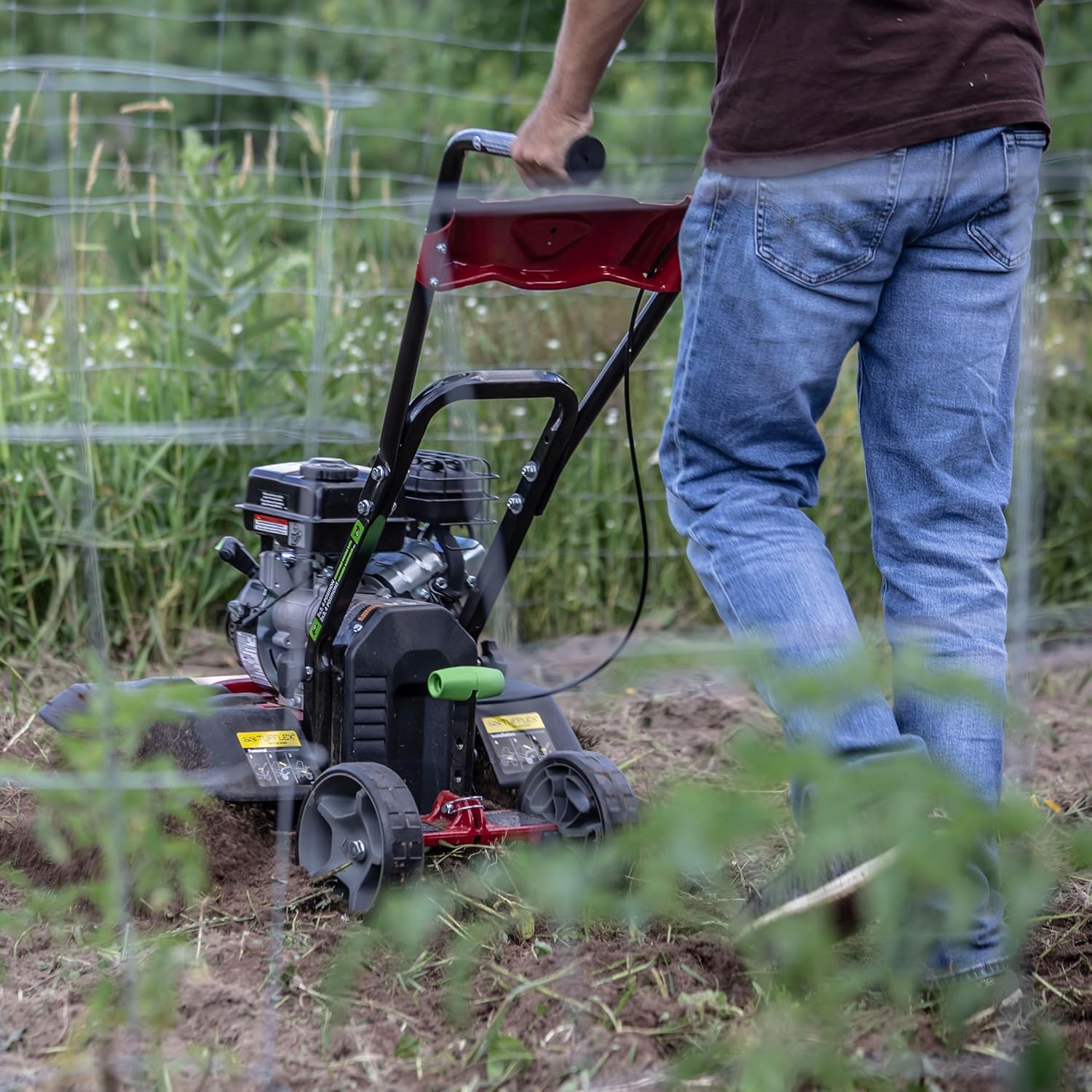 Earthquake Versa 2-in-1 Tiller Cultivator with a 79cc 4-Cycle Viper Engine, Removable Side Shields, Toolless Tilling Width Adjustment, Integrated Transport Wheels, Model: 24734
