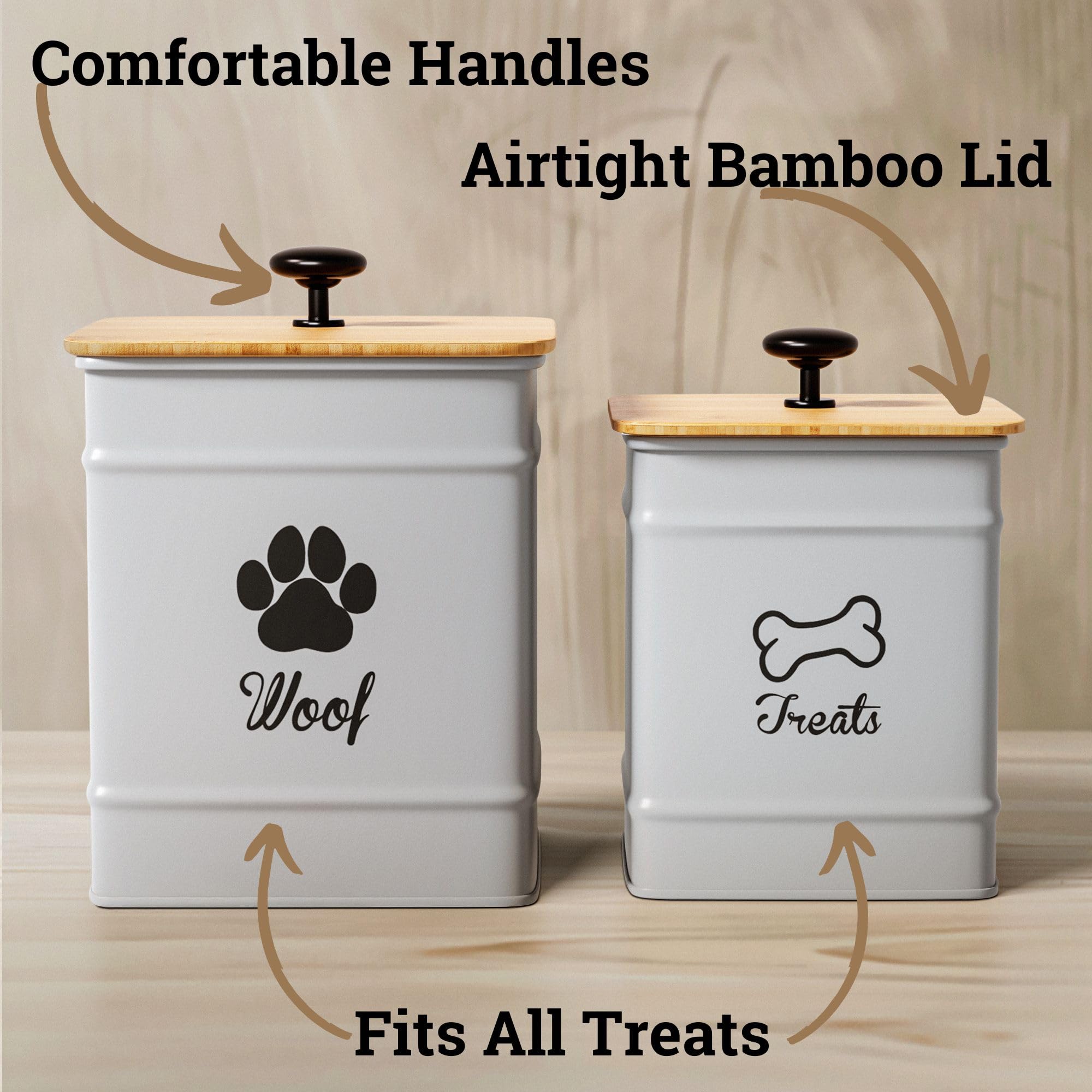 Pet Food Container Dog Treat Jars Dog Treat Container Airtight Set