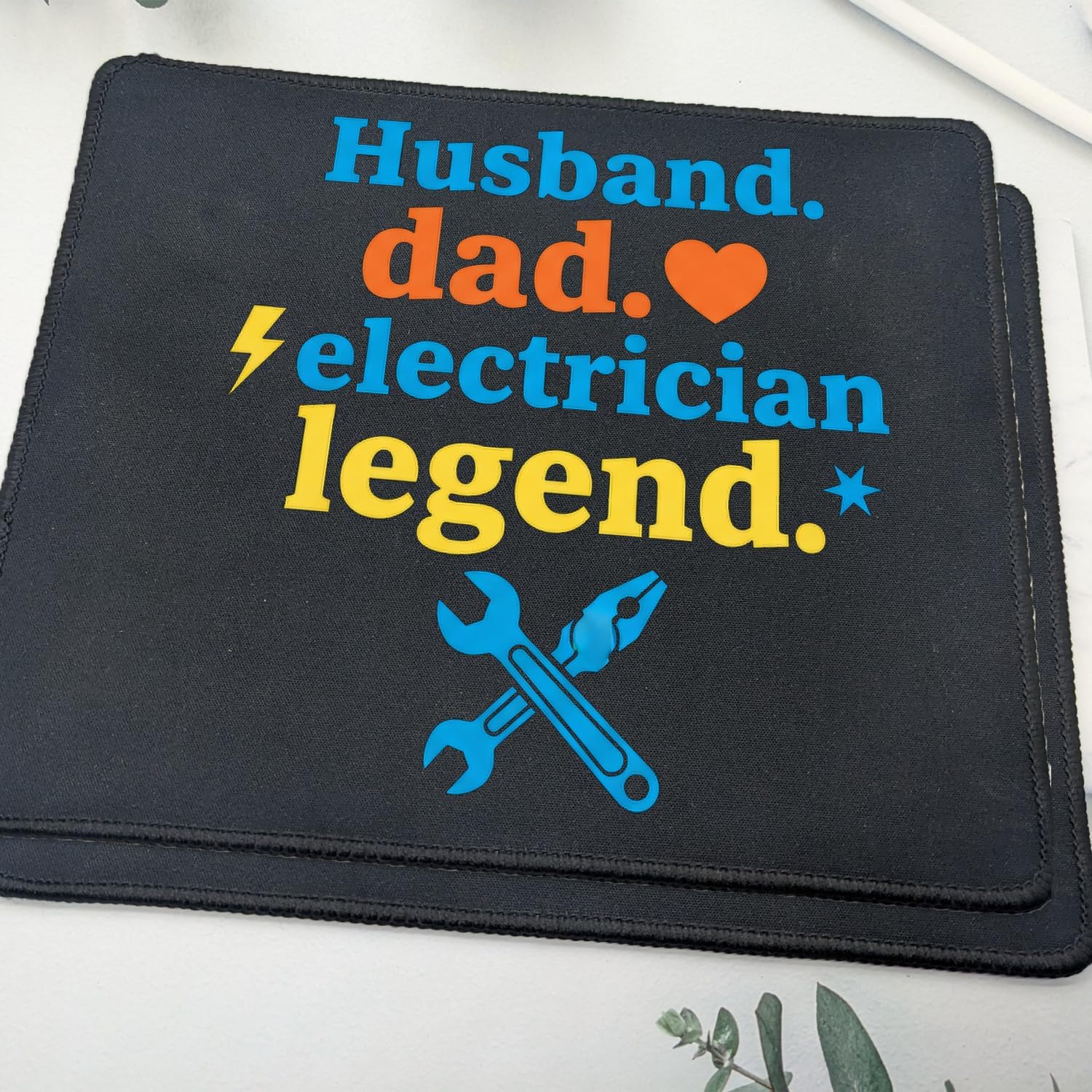 Electrician Mouse Pad Legend Funny, Wireman Gift, Desk Accessory Mousepad, 2 Pack image 5
