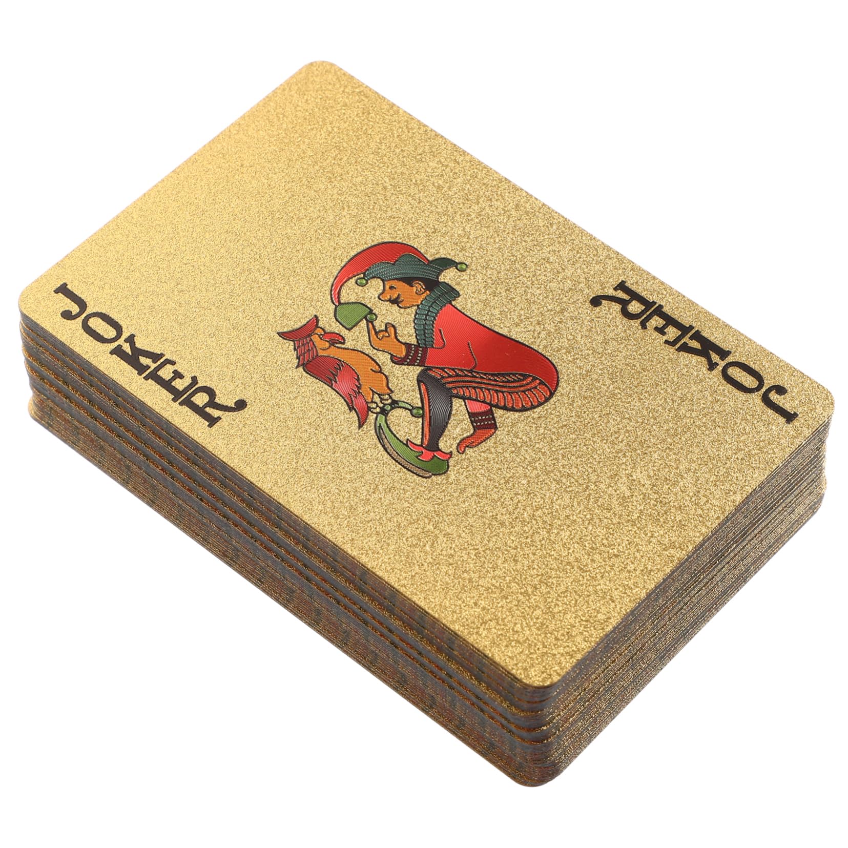 ibasenice 4confezioni Carte Da Poker Placcate Oro Gioco Di Intrattenimento Per Feste Ottime Per Eventi e Attività All Aperto Materiale Resistente e Design Elegante e Raffinato