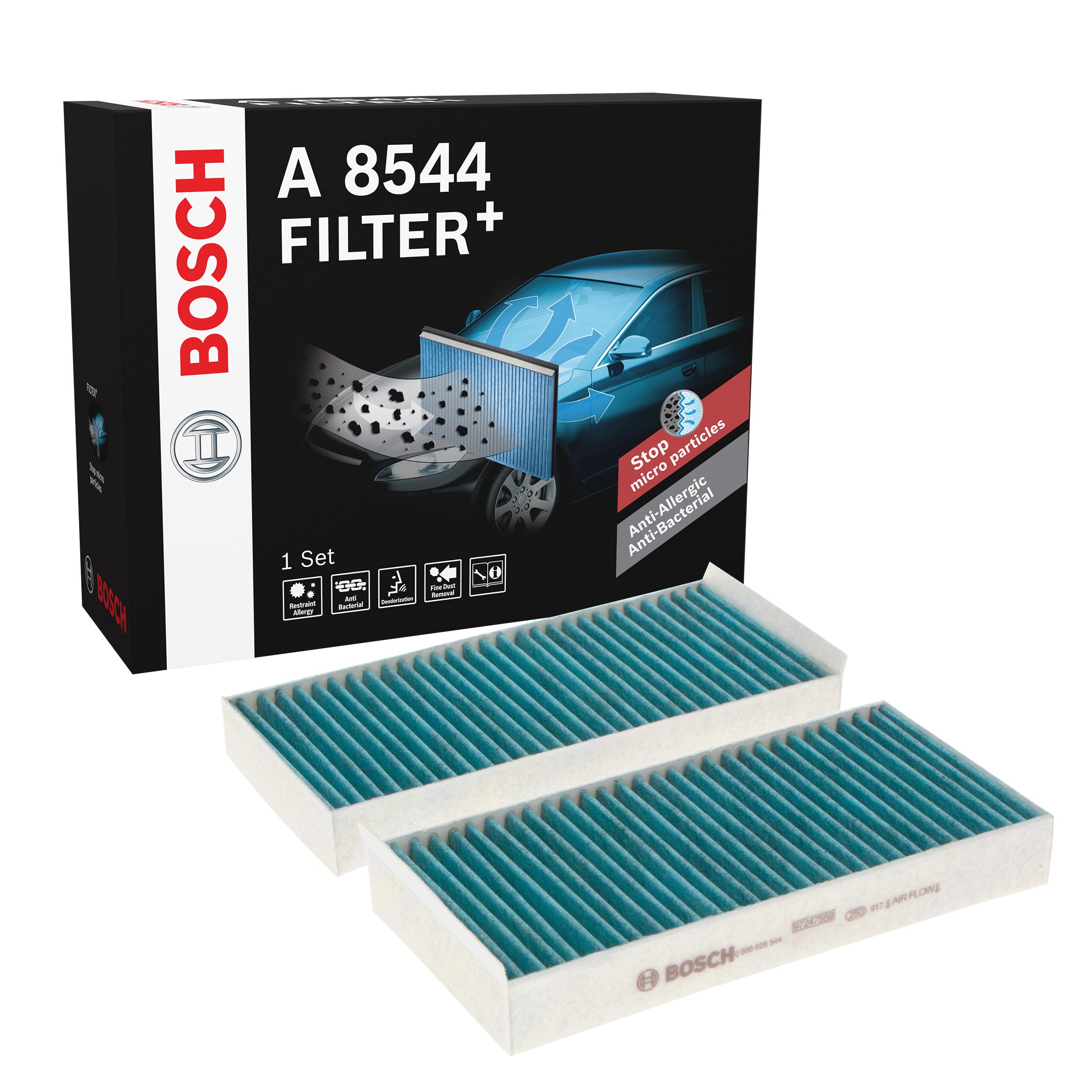 BOSCH Filtro, Aria abitacolo 0986628544 | Compatibile con: BMW 2 Active Tourer, 2 Gran Tourer, i3, X1, MINI MINI, MINI, CLUBMAN