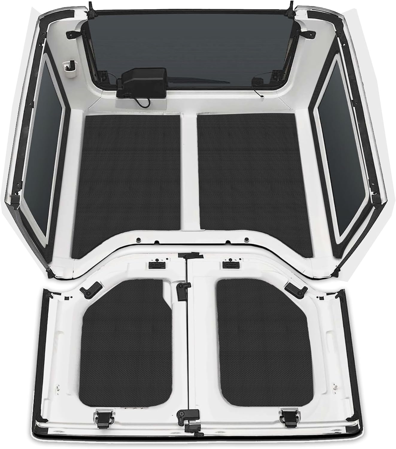 Design Engineering 50285 Black Original Boom Mat Sound Deadening HeadLiner Kit Compatible with 2-Door Jeep Wrangler JK (2011-2018)