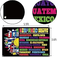 Vista 3 de Nepnuser Telón de fondo para cabina de fotos del mes de la herencia hispana, banderas de países de habla hispana, decoración de aula escolar