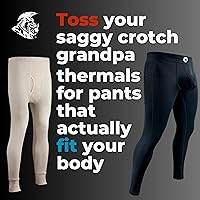 Vista 3 de Real Men ABCD Pouch Compression Pants Men- 1, 2 & 3 Pack, Mens Leggings, Yoga Pants, Tights, Base Layer Men Cold Weather