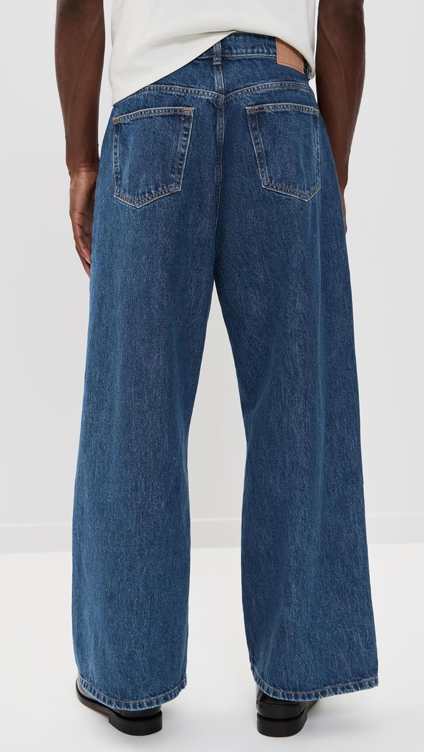 Jeanerica Men's Brera Relaxed Wide Straight Leg Jeans - Image 4