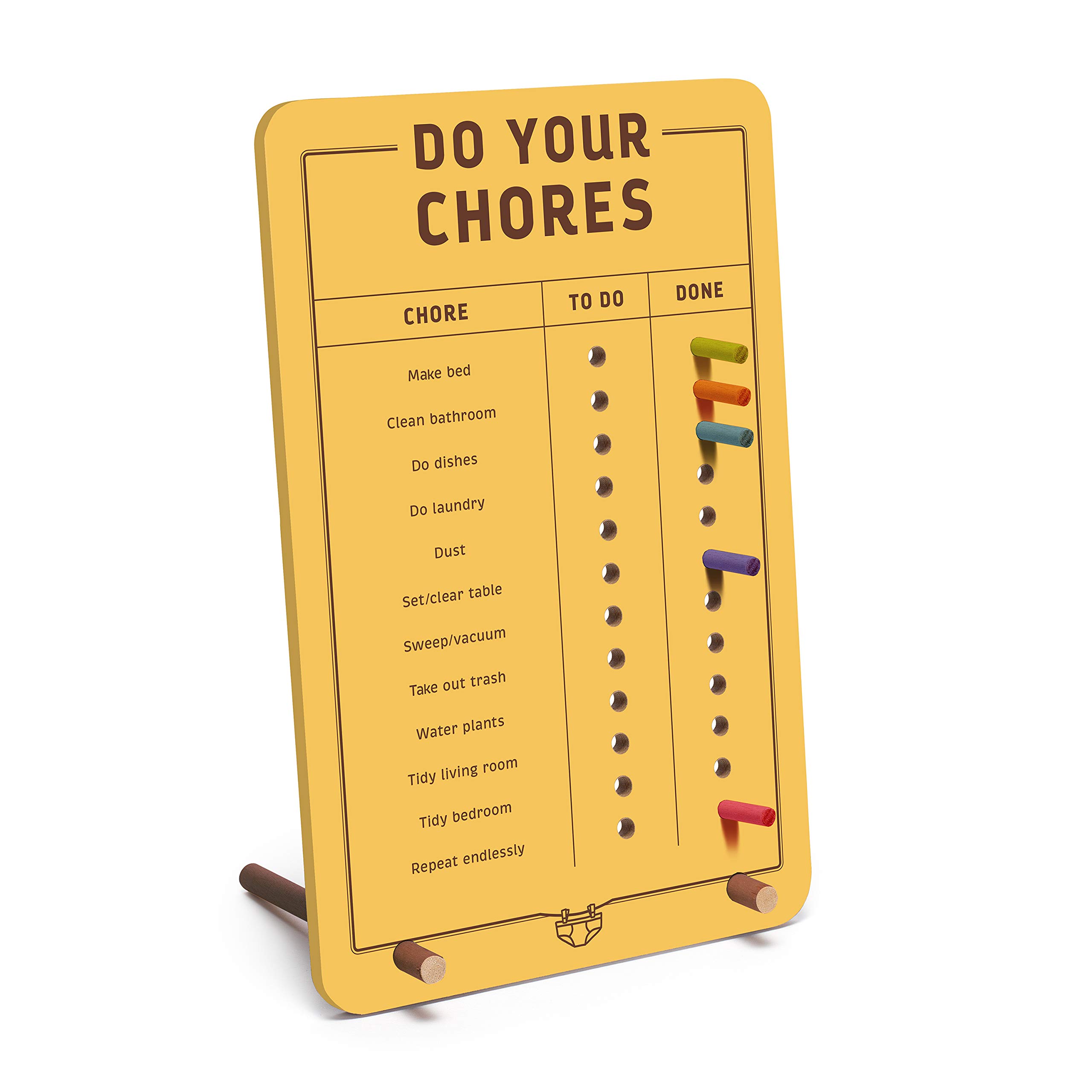 Knock Knock Do Your Chores Desktop Pegboard: Desktop Pegboards