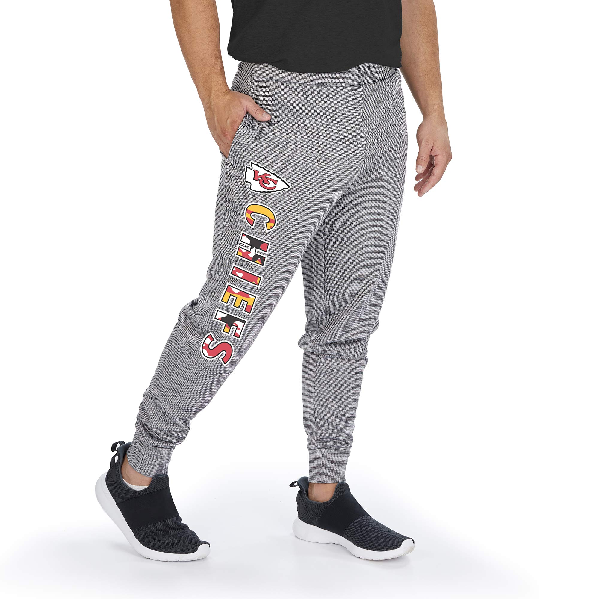 Zubaz Officially Licensed Men's NFL Space Dye Lines Jogger