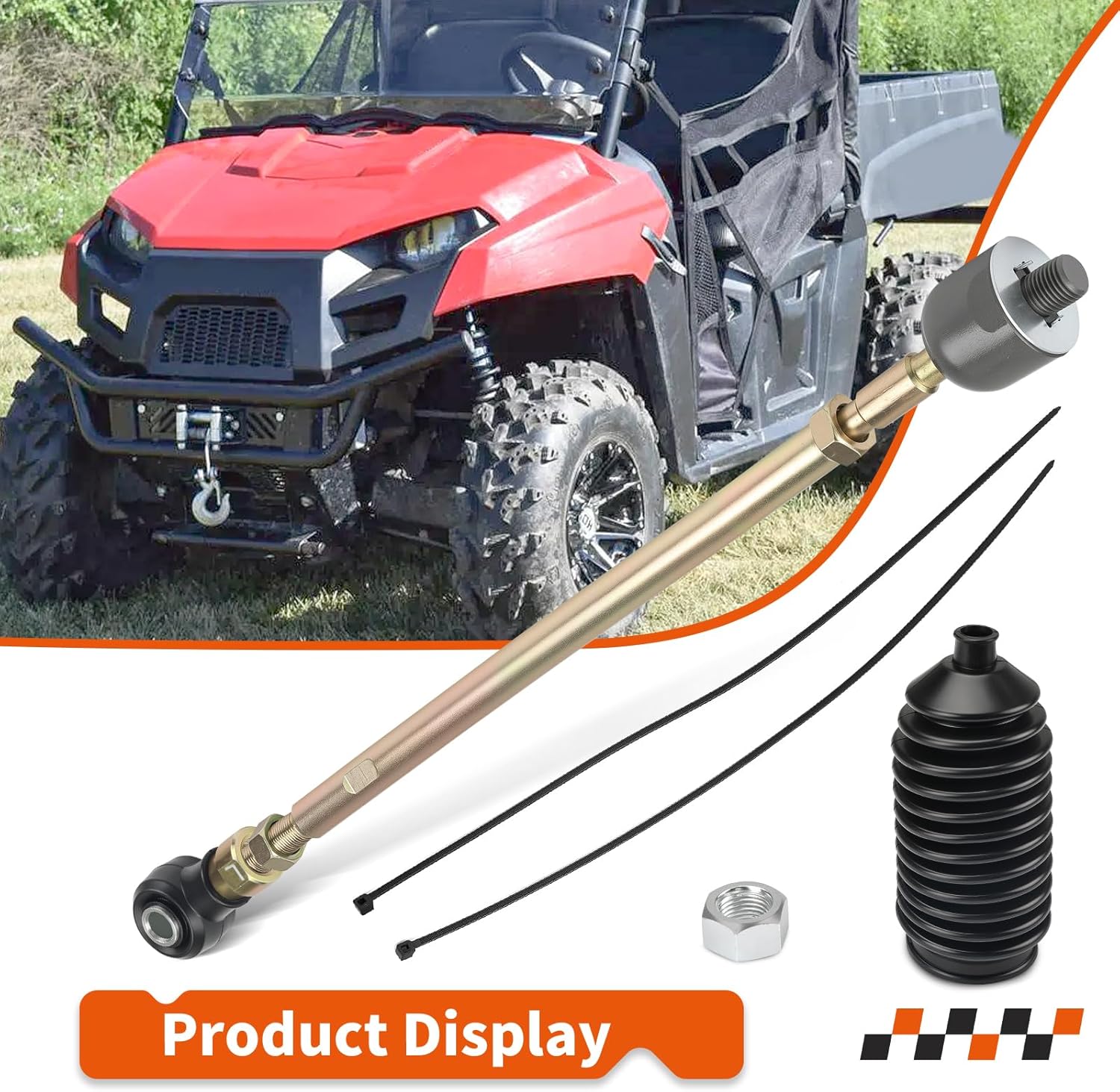 Heavy Duty Left Steering Rack Tie Rod Kit for Polaris RZR Ranger 400 500 570 700 800 900 1000 2008-2021