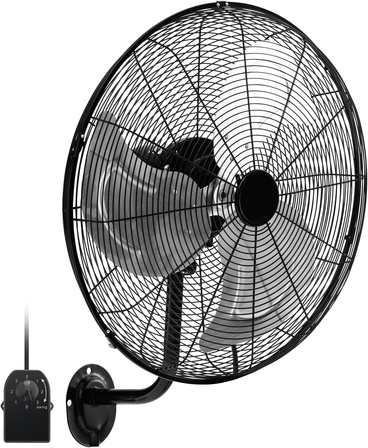 Tangkula 20 Inch Wall Mount Fan with Aluminum Blades, Industrial 3-Speed Oscillating Metal Wall Fan, Heavy Duty for Shop, Commercial, Garage, Warehouse, Workshops & Factory