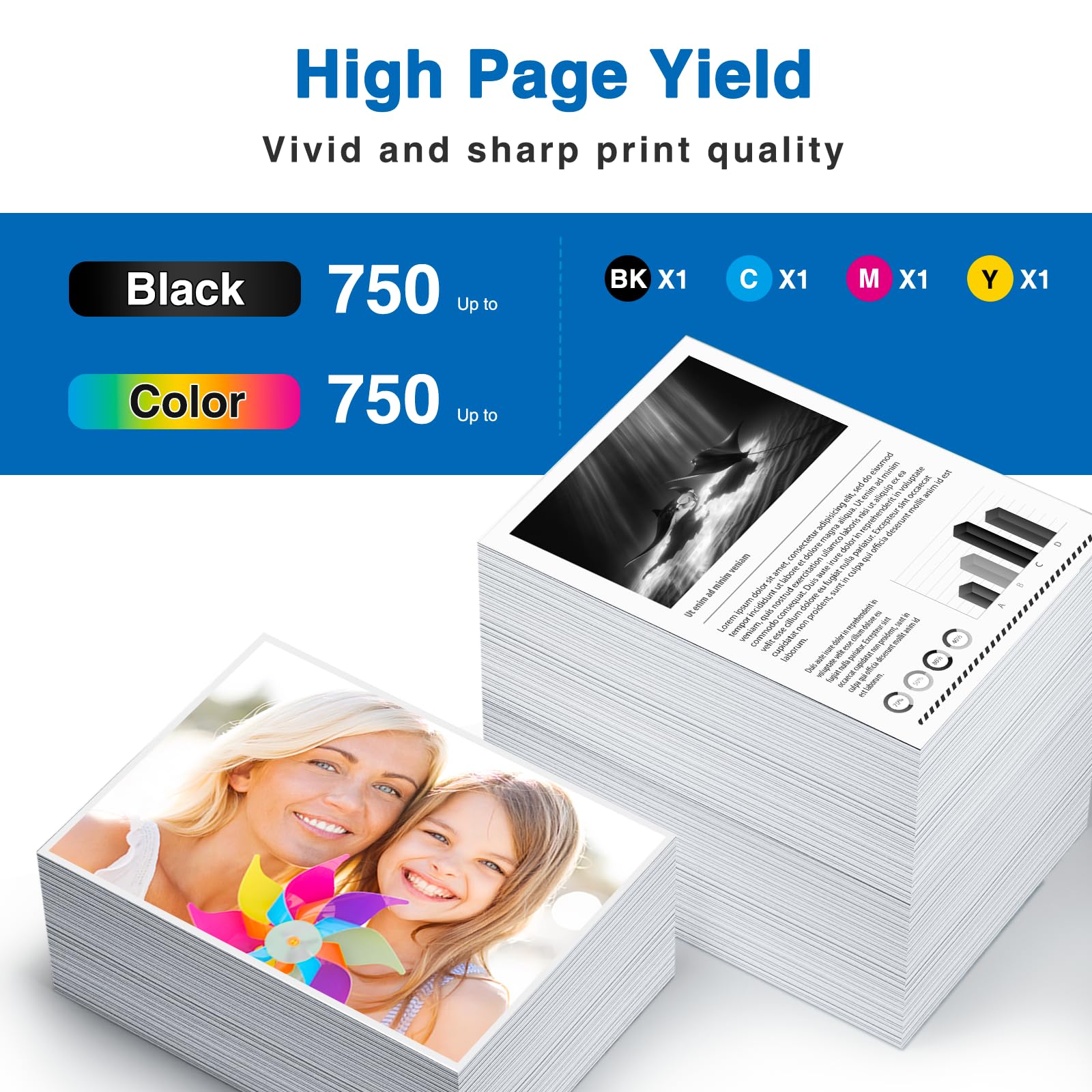 LCL LC424 Ink Cartridges Value Pack Compatible With Brother LC-424 LC-424VAL Multipack For DCP-J1200W DCP-J1200WE (Cyan, Magenta, Yellow, 3 Pack