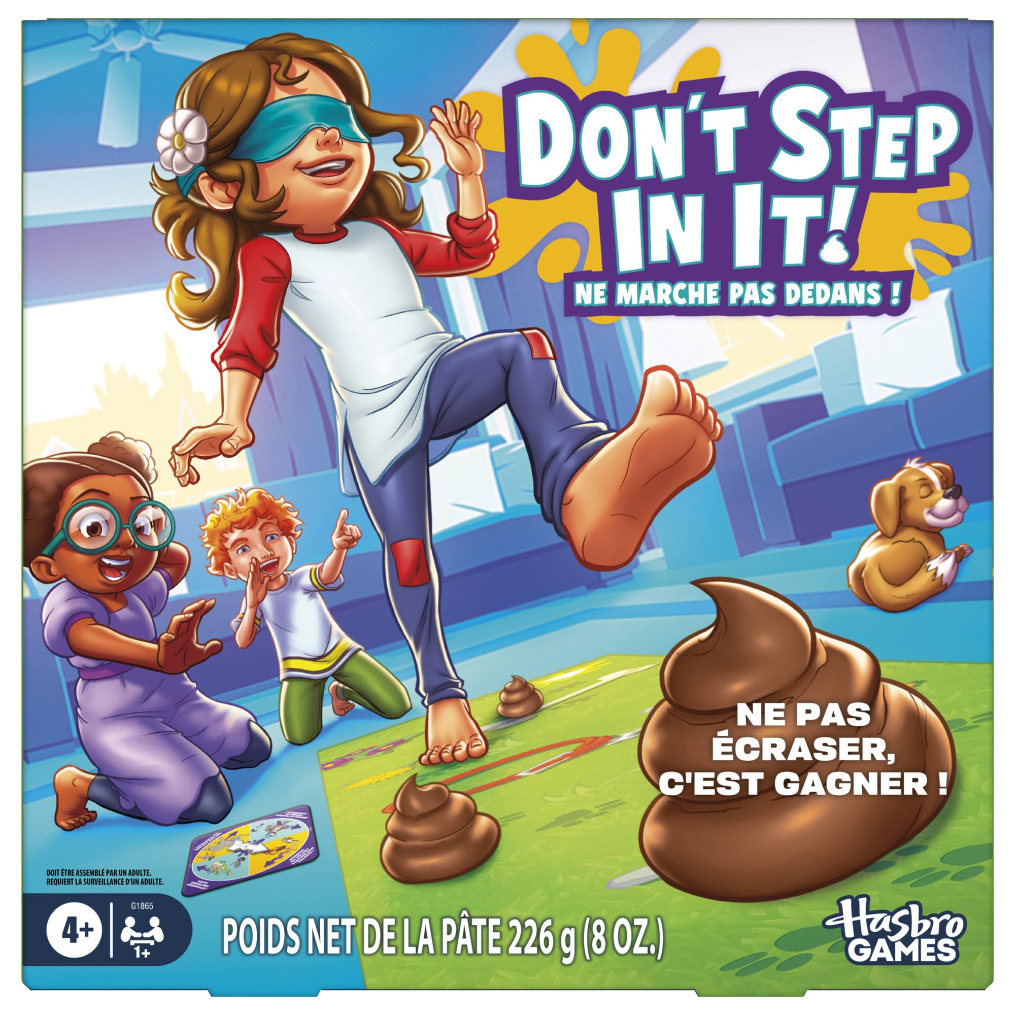 Don't Step in It! Game with Animal Movement Wheel - French Version