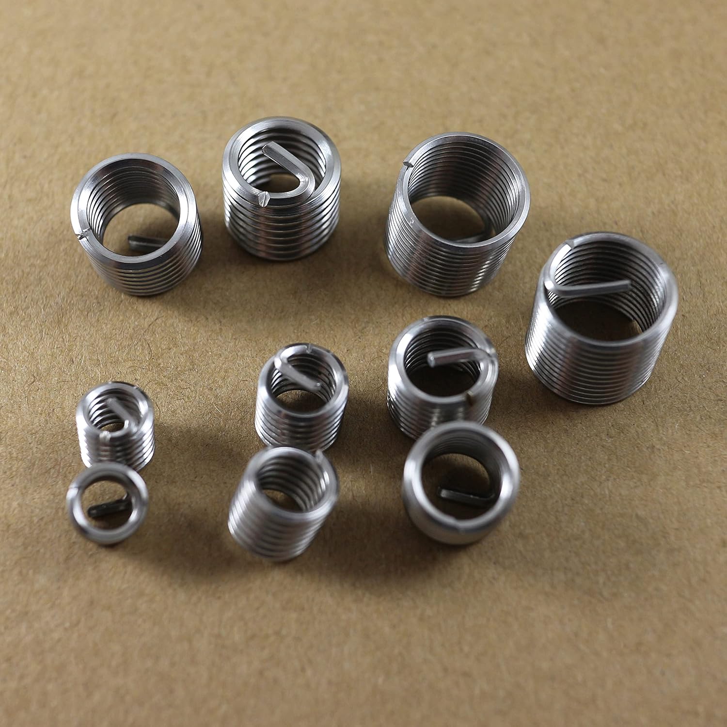 5 Most Needed SAE Sizes 1/4" 5/16" 3/8" 7/16" 1/2" Wire Thread Inserts Assortment