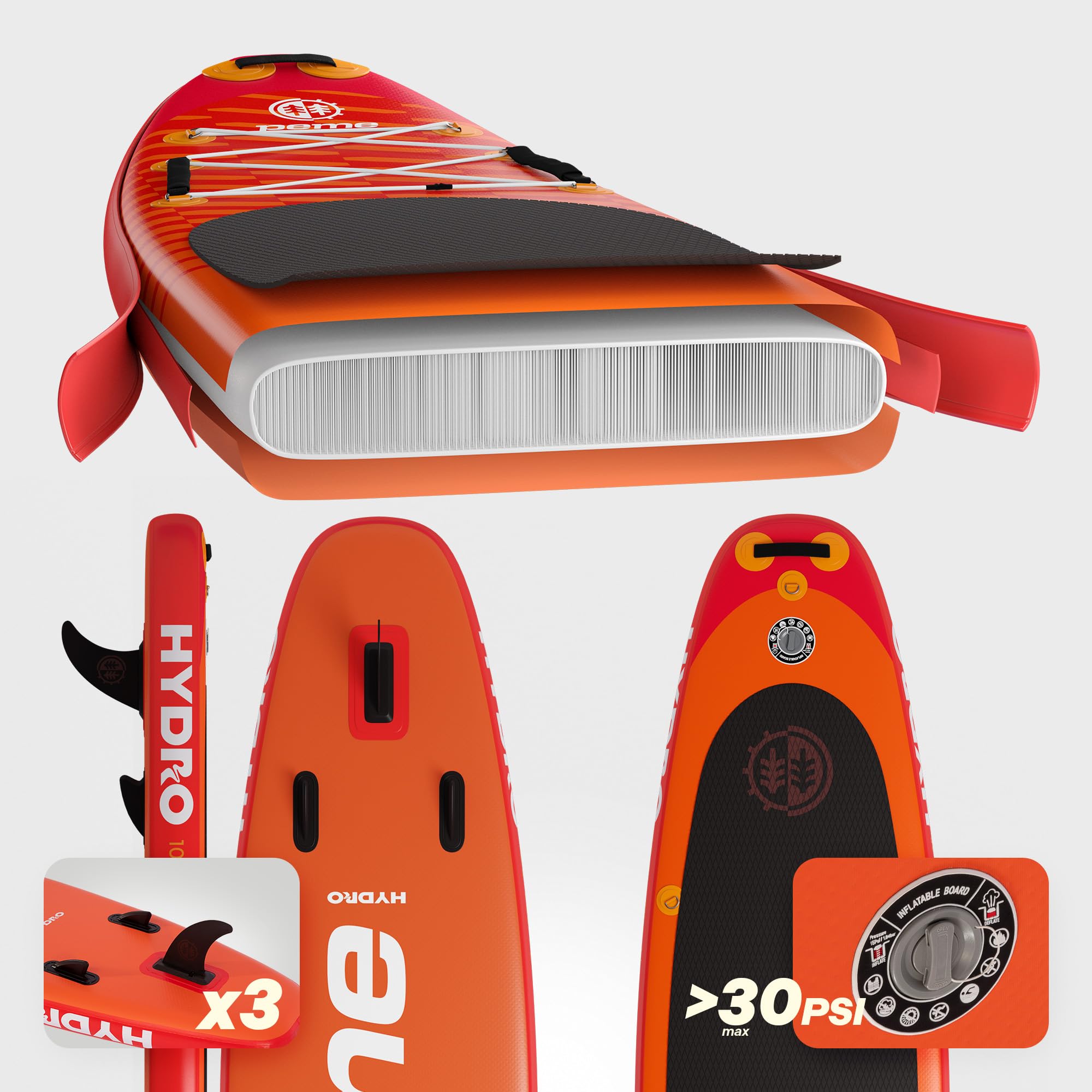peme Paddle Gonflable Adulte 2 Place Stand Up Paddel Padle Peche Planche Aquatique Surf Standup Loisir pour Sport Mer Lac Rivière Équilibre Dérive avec Pompe Sac Antidérapant 150 166 kg 320 350 cm