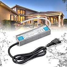 BRIMETI Transformateur 220V 24V Power Supply Alimentation 60W DC LED Driver Continu IP67 Transformer Etanche Extérieur Adaptateur 2.5A Transfo Controleur 220V AC à 24V DC, Pour Ruban LED