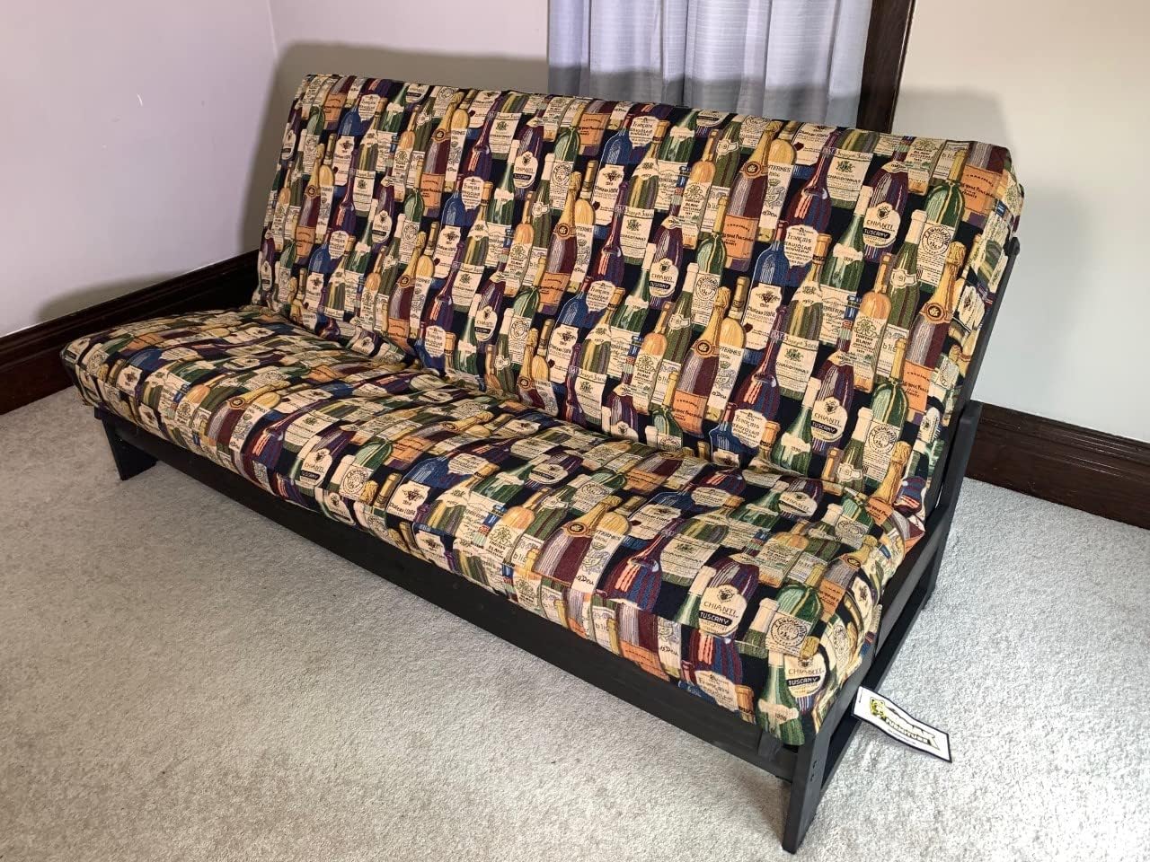 Futon Cover Only Full Size Fits 6 to 8 Inch Mattress Premium Thick Tapestry Hidden Zipper (Full)