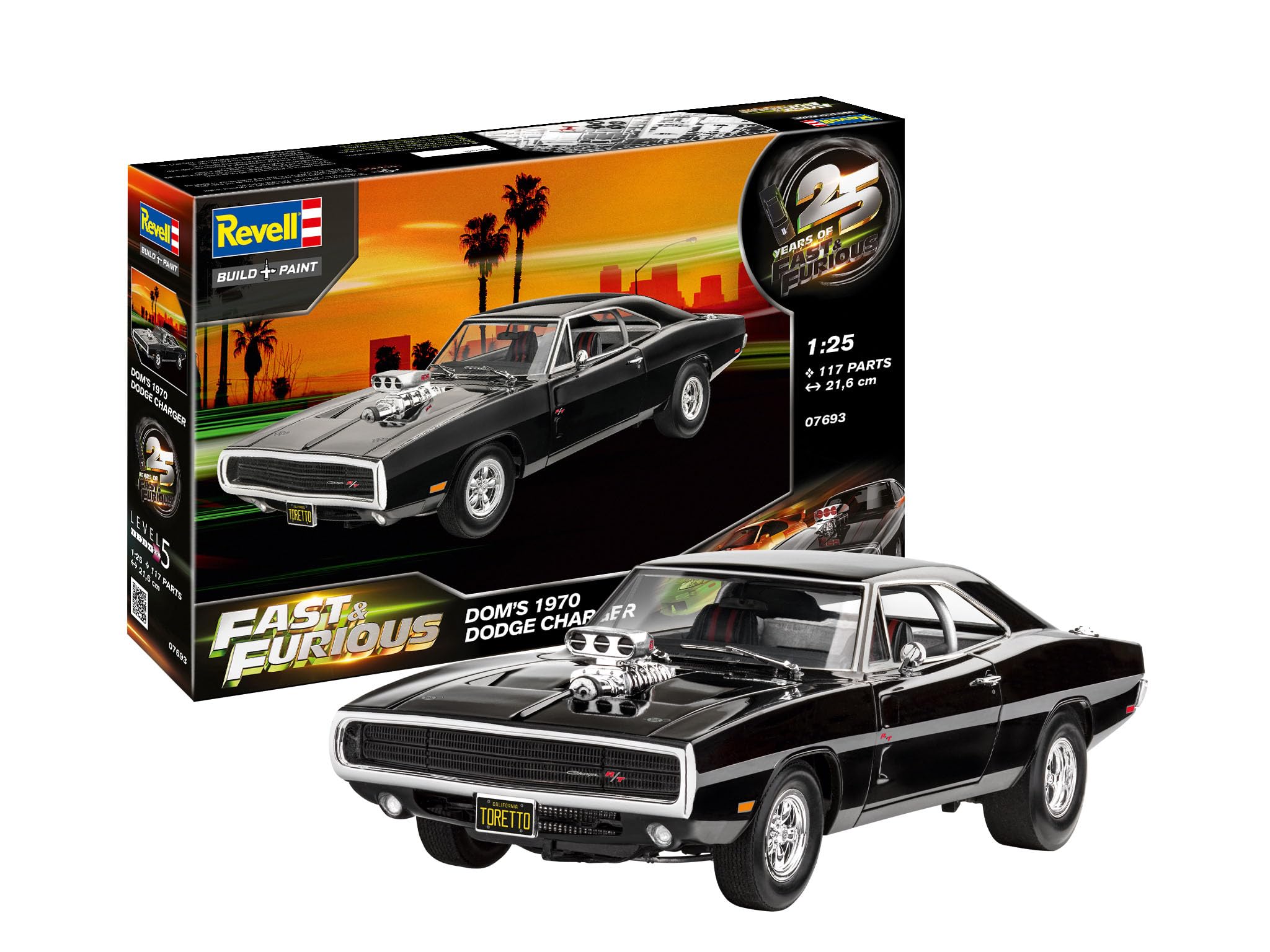 Revell FAST&FURIOUS 5台 Fast & Furious 1969 Chevy Camaro Yenko: film legend in 1:25