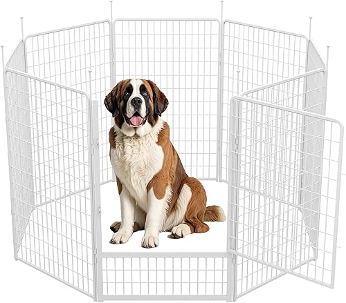 Miniatura 28 de SunsGrove - Cerca para perros, 24 pulgadas de 8 paneles para interiores, corralito para perros pequeños y cachorros, fácil de instalar, cerca