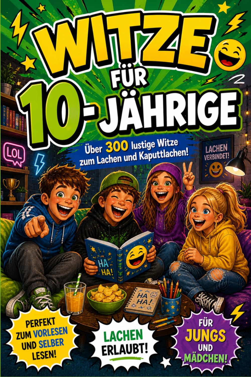 Witze für 10 Jährige: Über 300 lustige Witze für Schule, Freizeit und Familie