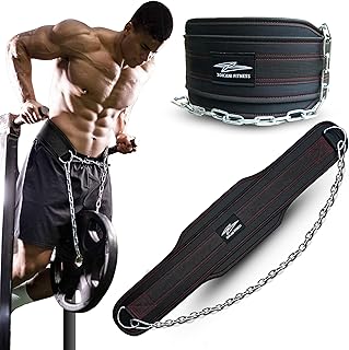 Hold weights up to 800lbs Zokani Dip Belt with Chain for Heavy Weightlifting Exercises,Squats, deadlifts, pull Up Weight B...