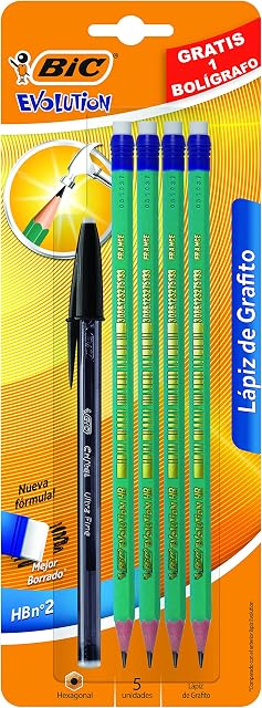 Bic EVOLUTION 4 RUBBER TIPPED PENCILS