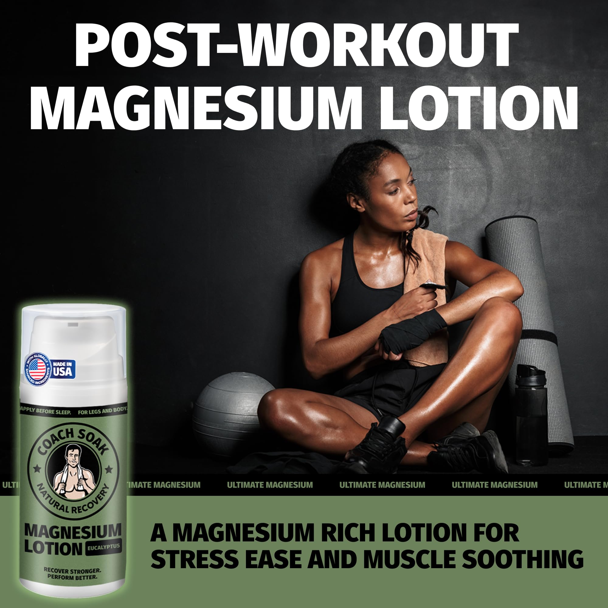 Coach Soak Magnesium Lotion with MSM & Menthol, Eucalyptus 3.4oz — Amazon image 2