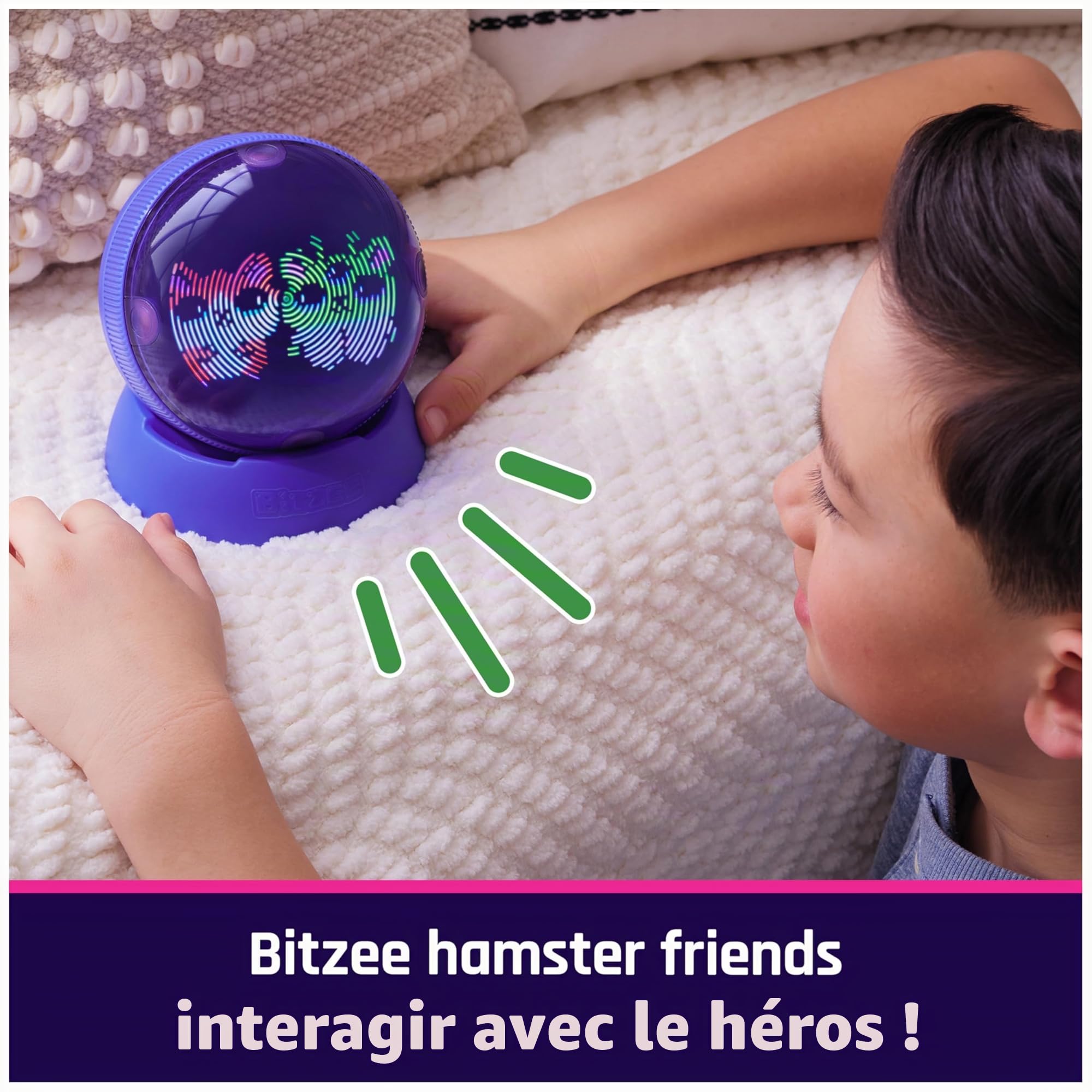 Bitzee Balle Interactive Hamster avec 20 Hamsters à l'intérieur, Roule et réagit au Toucher, Jouet Numérique Enfants 5 Ans+
