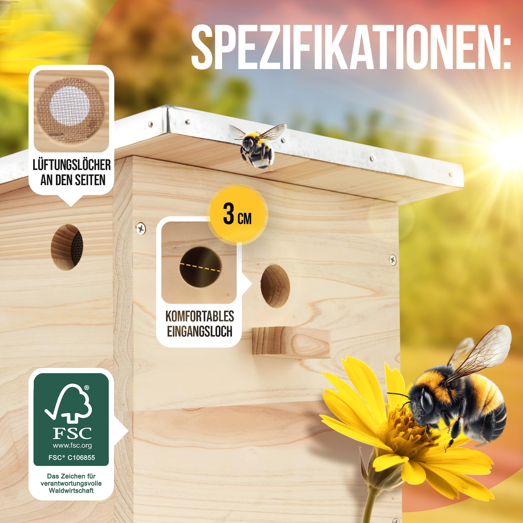 2 Casetta Api - Casetta Insetti - Casa Delle Api - Bee Hotel - 9