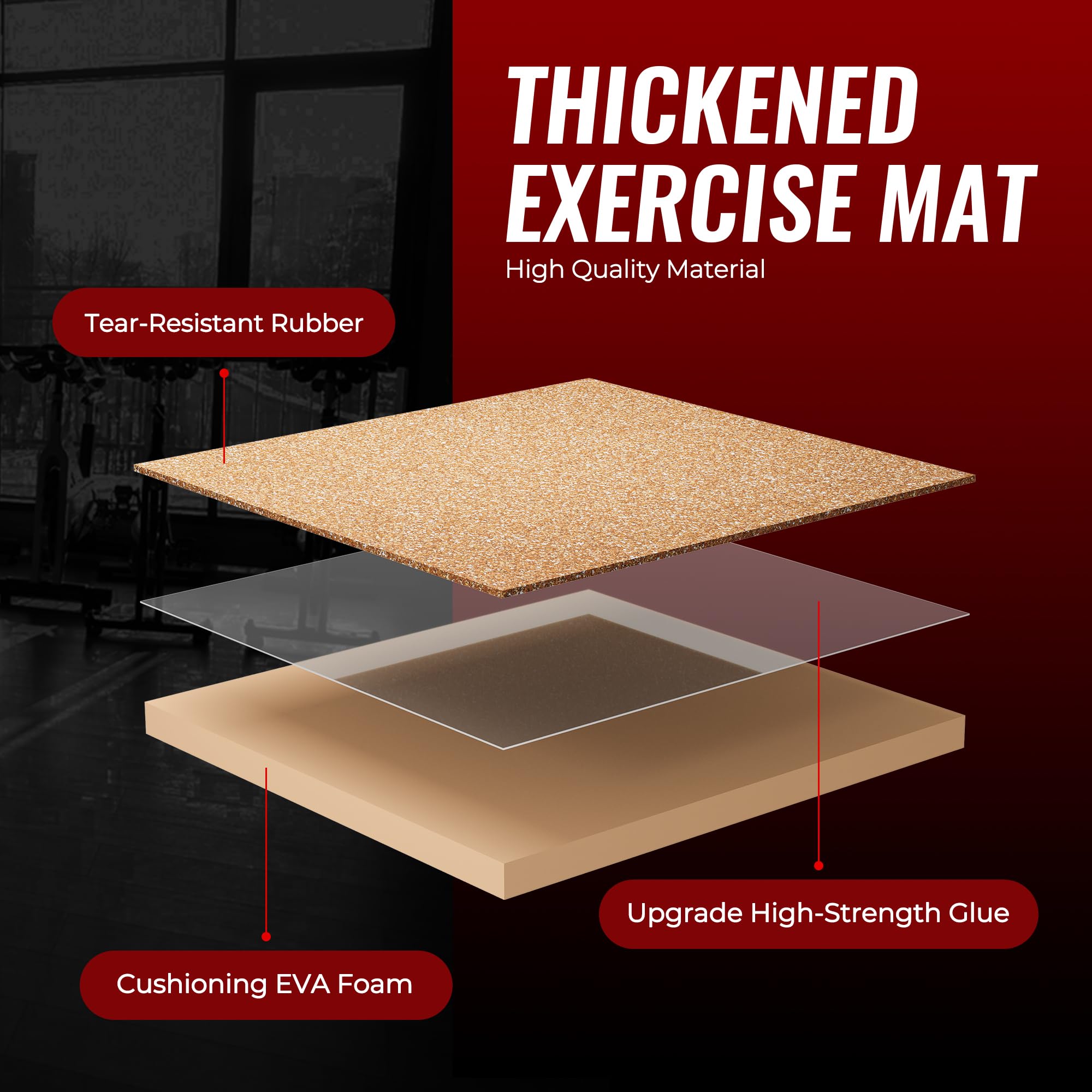 SUPERJARE 0.79'' Extra-Thick 6 Pcs 24 Sq Ft Exercise Equipment Mats — Amazon image 8