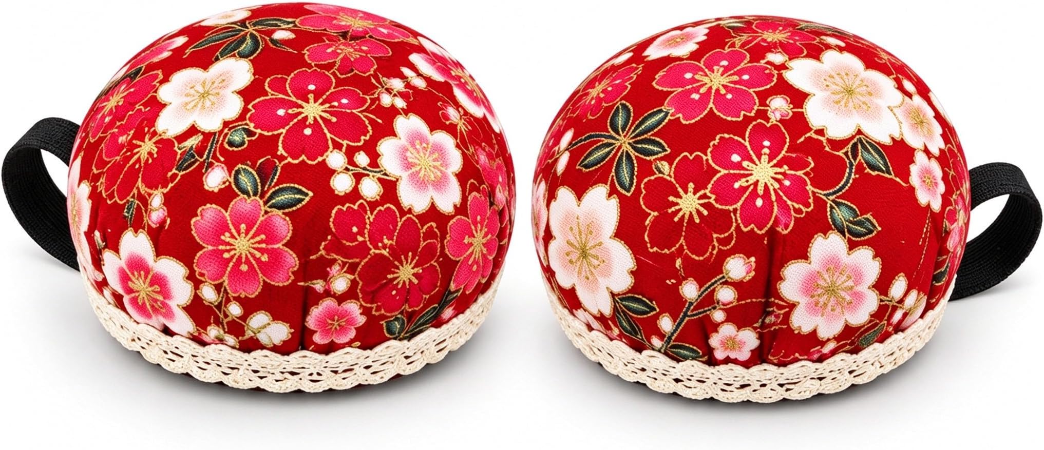 2 Pack Wrist Pin Cushion for Sewing Cotton Pincushion with Wristband