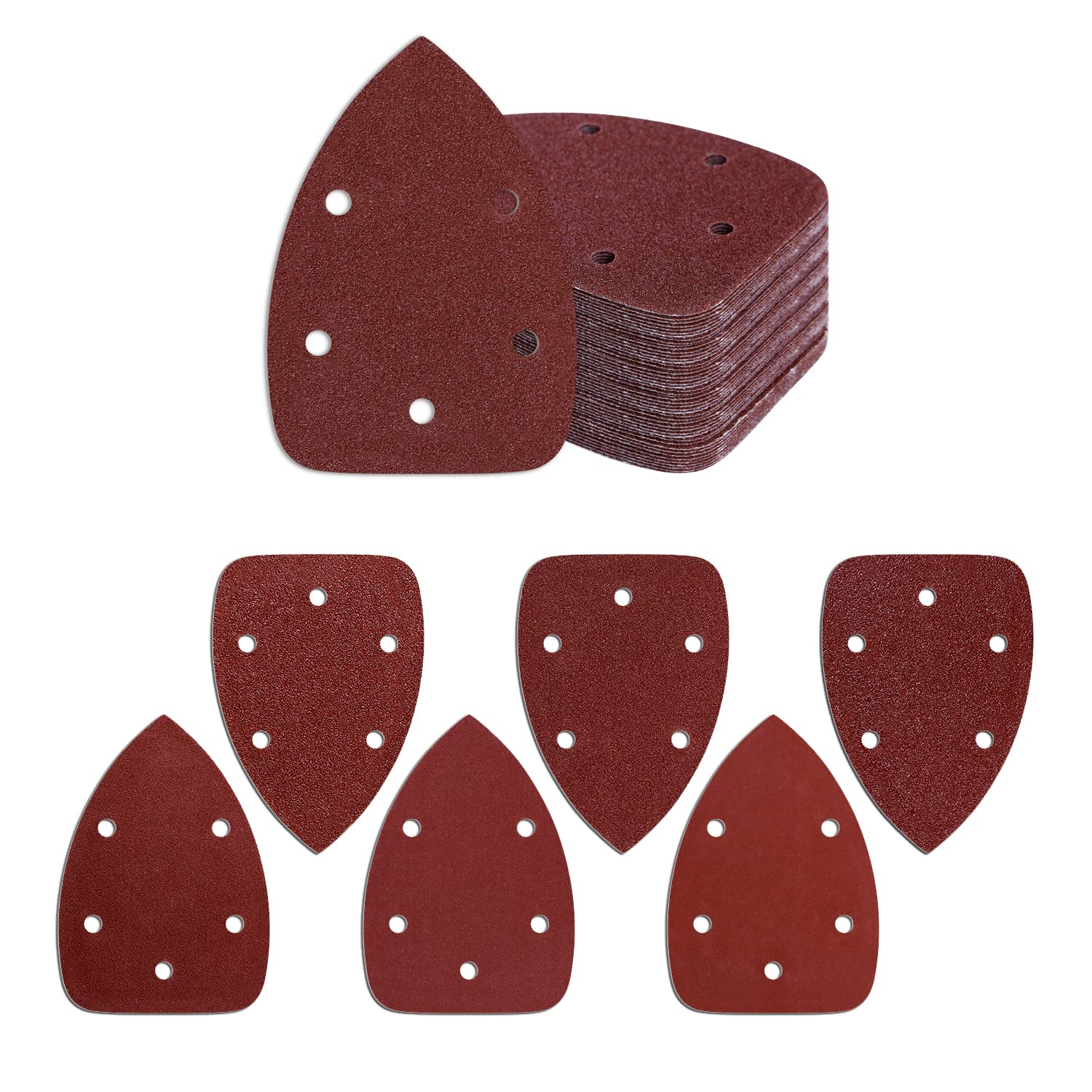 Mouse Sander Sandpaper Mouse Detail Sander Sandpaper Sanding Sheets 120pcs, 40 60 80 120 180 240 Grit Mouse Sander Pads
