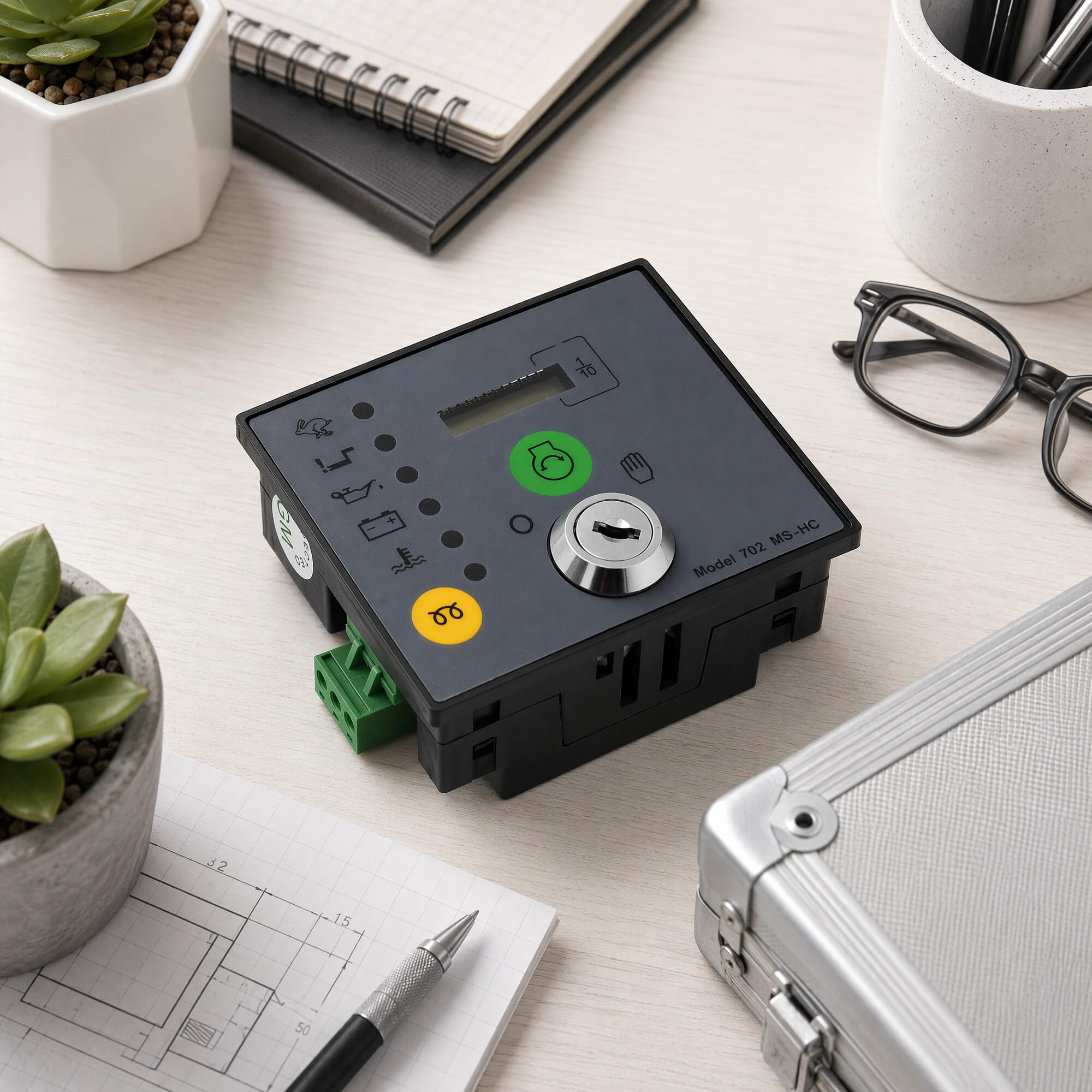 Jeffergarden Scheda del Controller del Generatore di Avvio Manuale con Tasti 702 MS Pannello di Controllo del Microcomputer HC per Il Monitoraggio e la Protezione delle Operazioni del Motore
