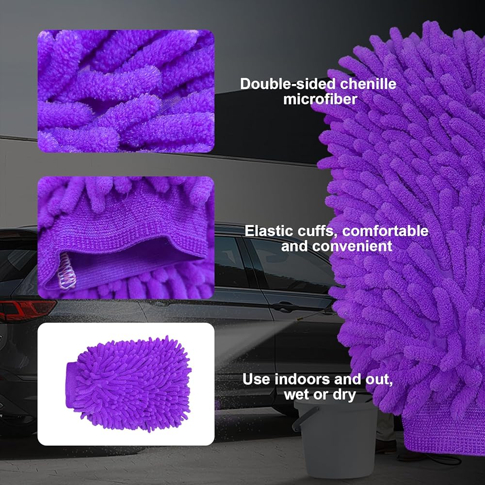 Ziciner Soft Microfiber Car Wash Mitt, Scratch-Free view 3