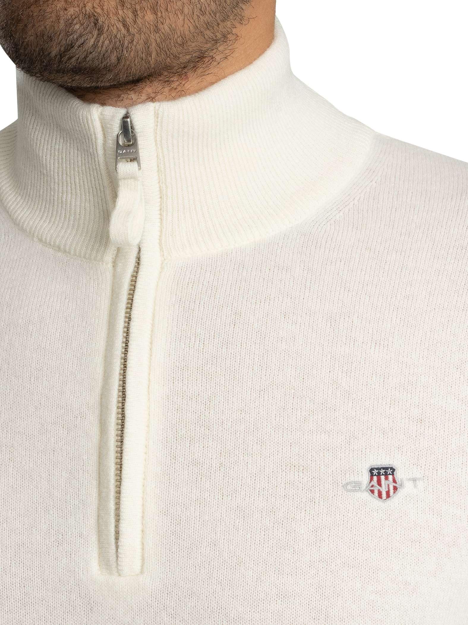 Gant Superfine Lambswool Half Zip Maglione Uomo