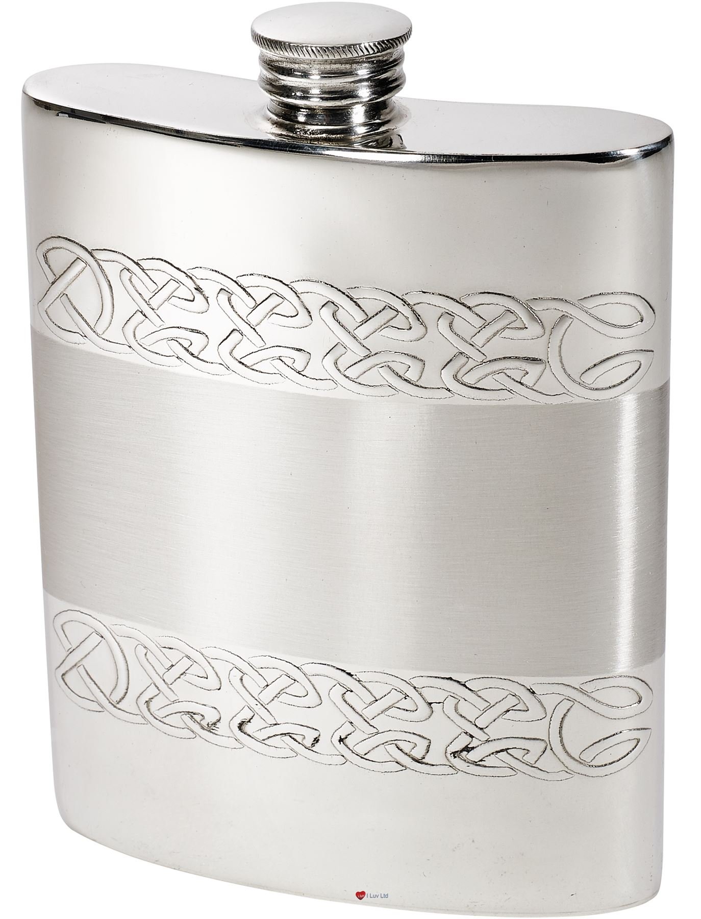 Flasque de poche celtique en étain 6oz idéale pour randonnée et grands espaces