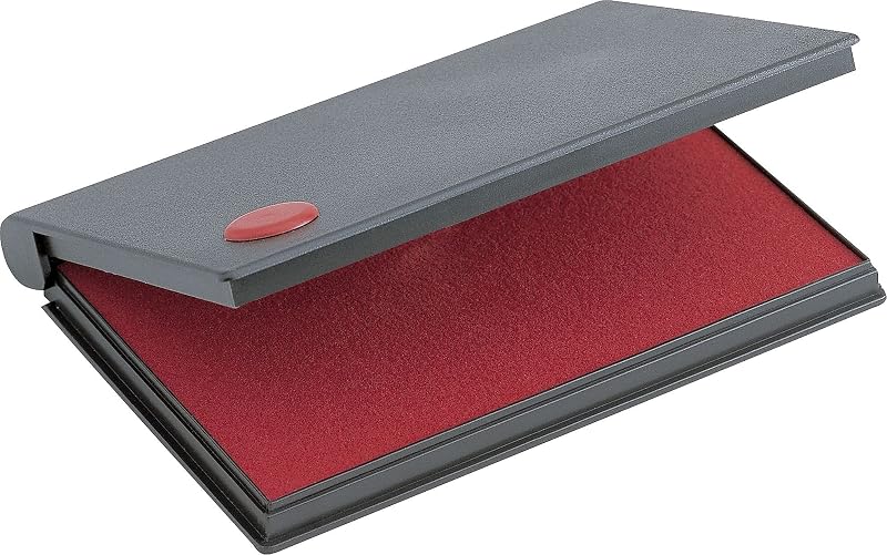 2000 PLUS Almohadilla para sellos, Fieltro, Tamaño No.2, 6-1/4" X 3-1/2", Tinta roja (090411) - Almohadilla para sellos de fieltro con tinta roja