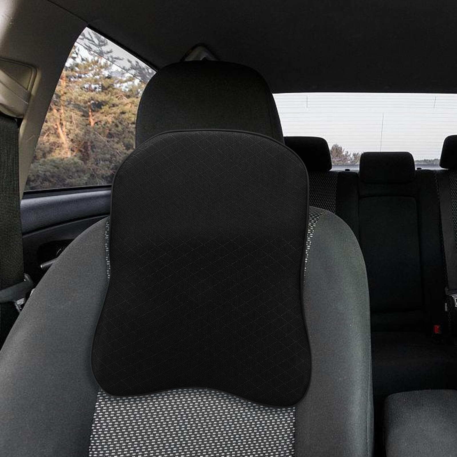 Healifty Nackenstützkissen Beim Autofahren und Reisen aus Memory Schaum mit Polyesterfasern Komfortable Nackenstütze zur Linderung von Nackenmüdigkeit Schwarz für Auto und Bürostuhl
