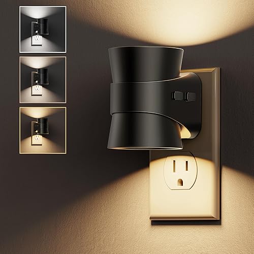 Miniatura 27 de L LOHAS LED Luz nocturna, luces nocturnas de burbujas enchufables a la pared, 3000 K/4000 k/5000 K, luz nocturna de temperatura de color ajustable,