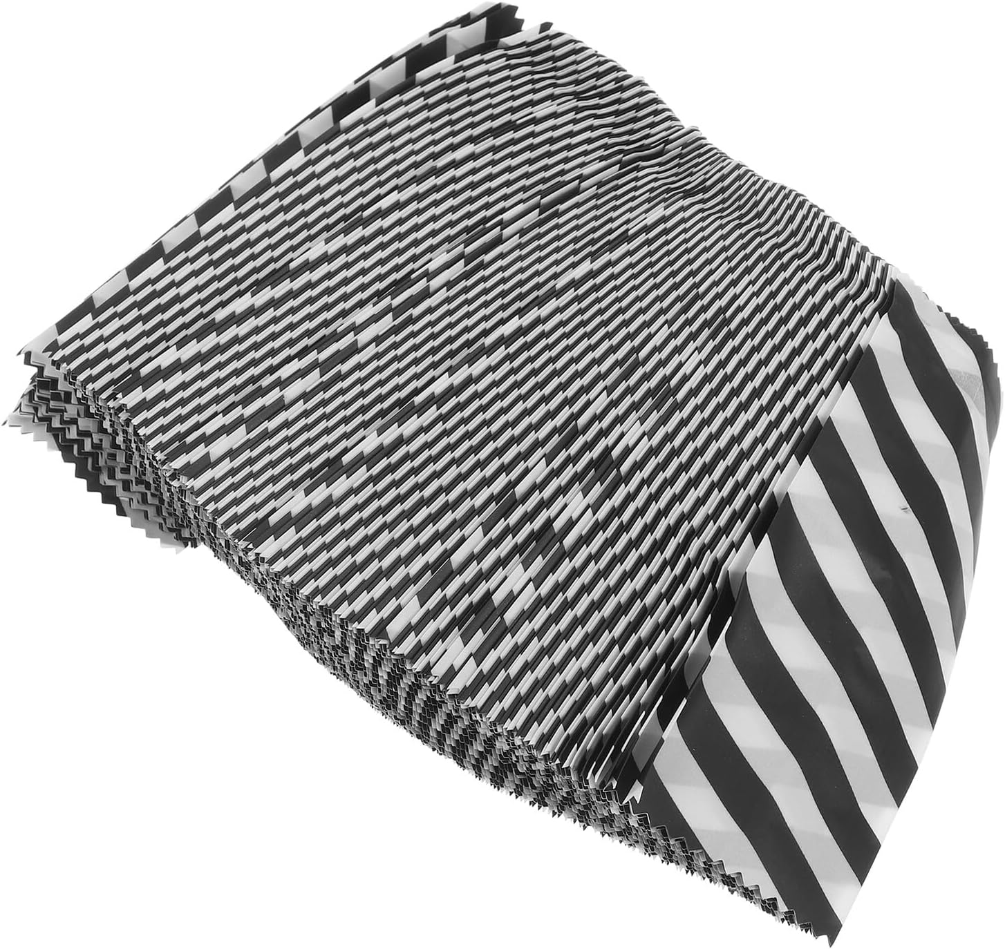 200pcs Candy Wrappers Plastic Bags for Chocolate Caramel Nougat Baking Packaging Candy Making Accessories Black White Striped Design for Party Favors and Homemade Sweets