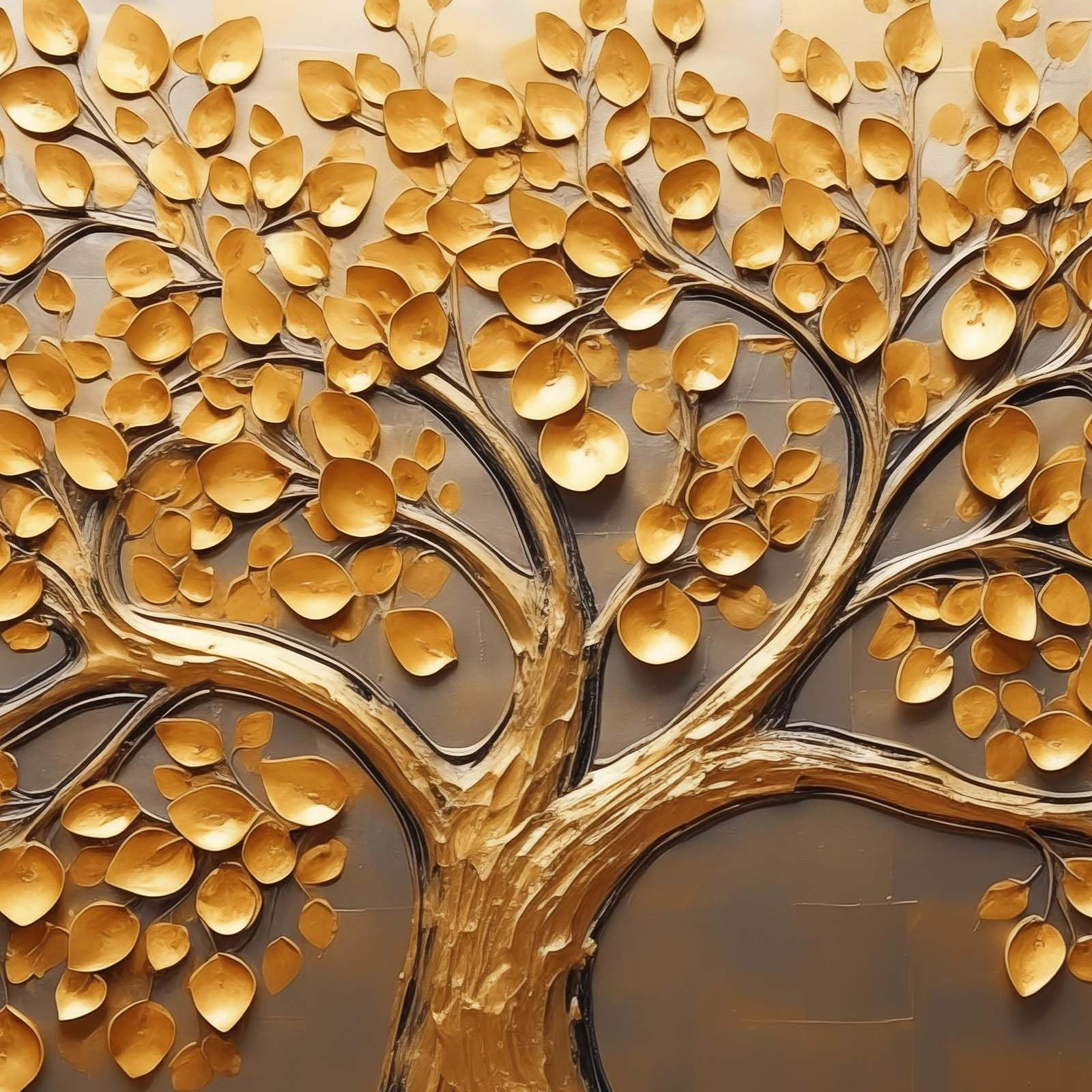 Amazon.com: Gold Tree of Life Canvas Wall Art Black and Gold