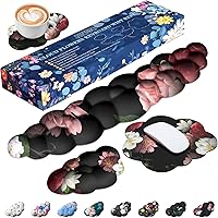 Vista 10 de JIKIOU Reposamuñecas para Teclado Cloud de Cuero Mejorado, Reposamuñecas Cloud con Base de PU Antideslizante, Cómodo Reposamuñecas de Espuma