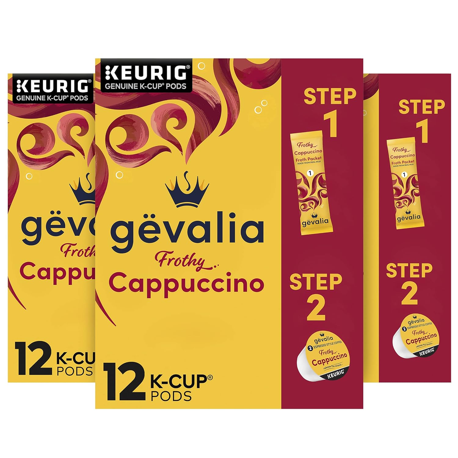 Gevalia Frothy 2Step Cappuccino Espresso KCup® Coffee