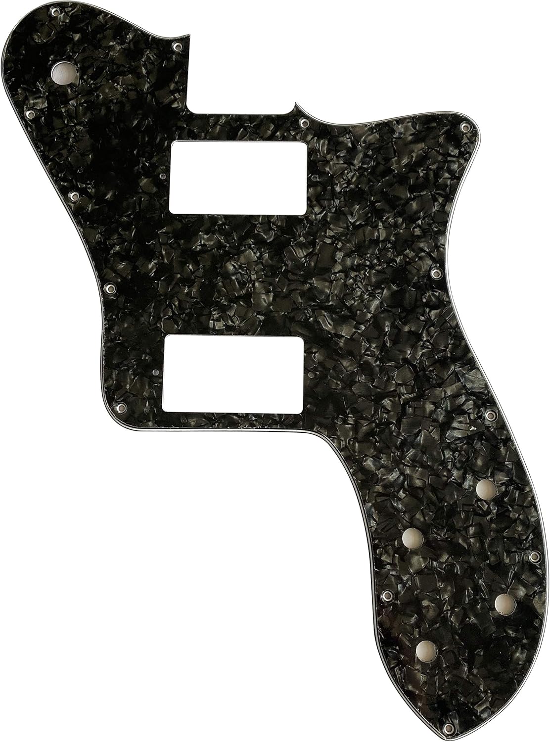 Custom For Fender Squier Telecaster Deluxe PAF Style Guitar Pickguard Scratch Plate (4 Ply Black Pearl)