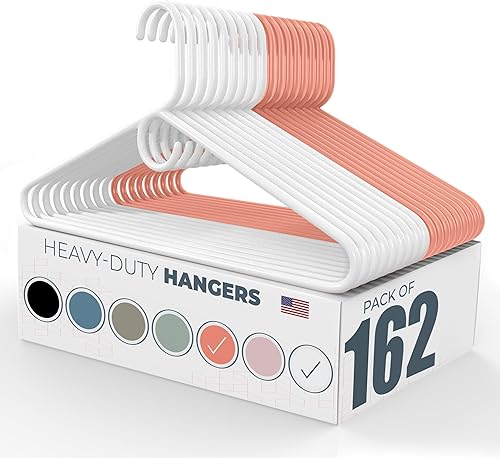 Miniatura 121 de Perchas de ropa resistentes fabricadas en Estados Unidos, paquetes a granel disponibles, plástico fuerte, perchas para chaquetas y abrigos