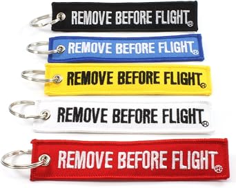 Rotary13B1 - Remove Before Flight MULTI COLOR 5 Pack Key Chains