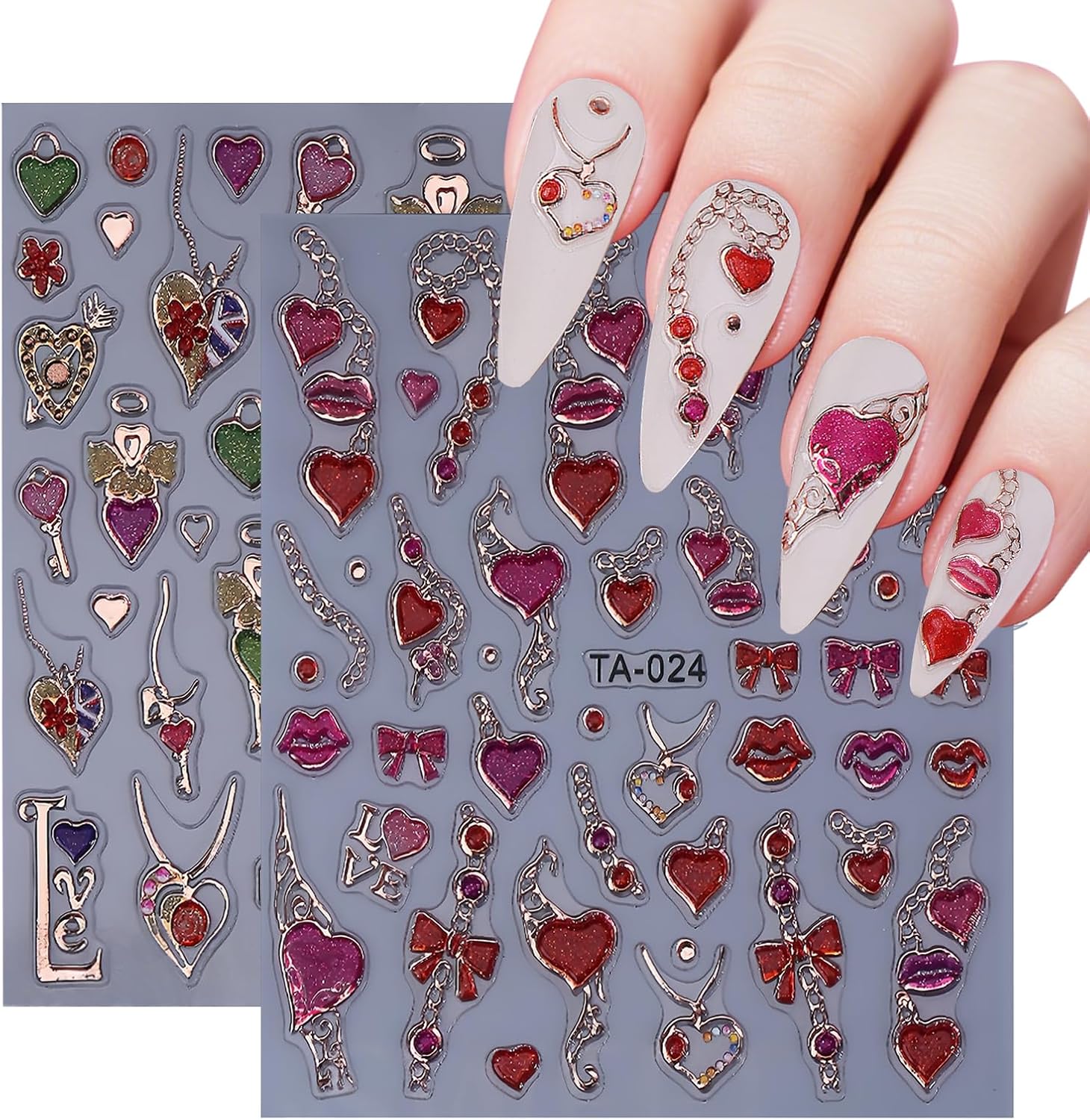6 Sheets Colorful Butterfly Nail Stickers for Nail Art Spring Nail Decals 5D Self-Adhesive Flower Nail Design Summer Nails Supplies for Women Girls DIY Nail Art Decor