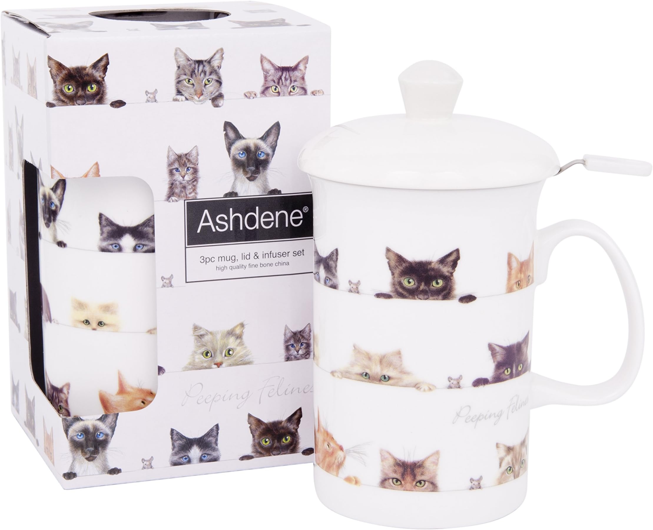 Peeping Felines Collection - 3 Piece Tea Infuser Set