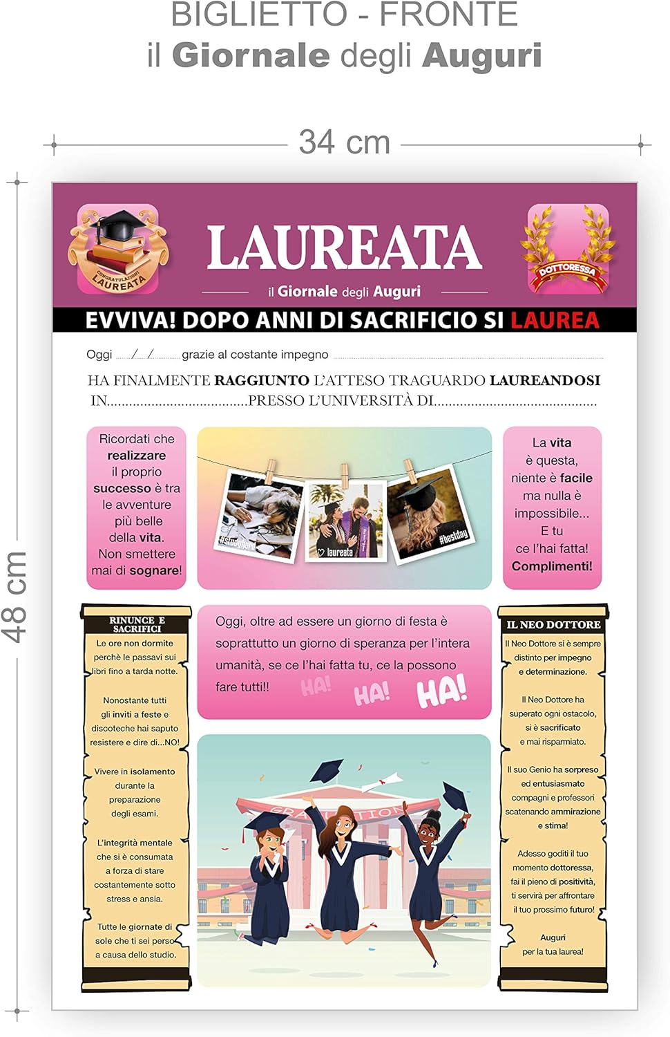 Giornali Laurea Laureata Amazon It Cancelleria E Prodotti Per Ufficio