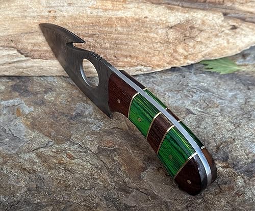 Miniatura 6 de WINTERFELL Cuchillo de caza con gancho intestinal hecho a mano personalizado con funda de cuero, cuchillo de supervivencia de hoja fija de acero de
